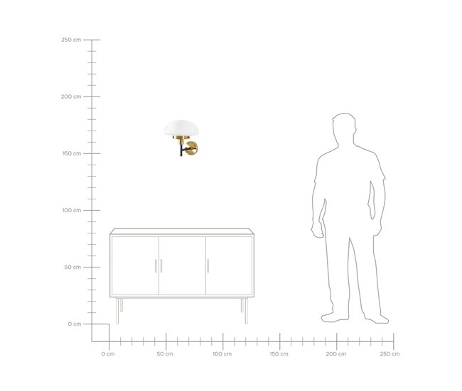Beliani Lámpara de pared MINIJA Preto