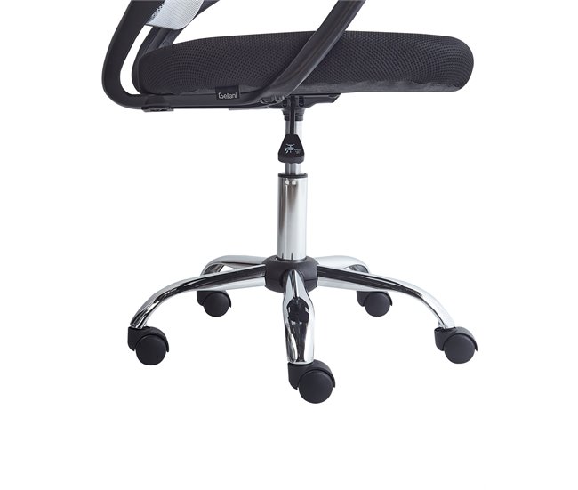 Beliani Cadeira de escritório SOLID Branco/ Preto