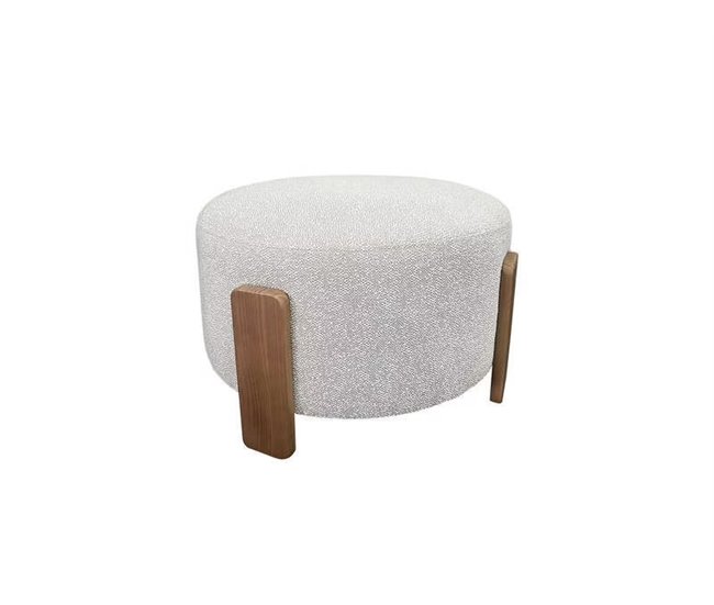 Puff redondo FALCO 50x36cm cor bege Bege