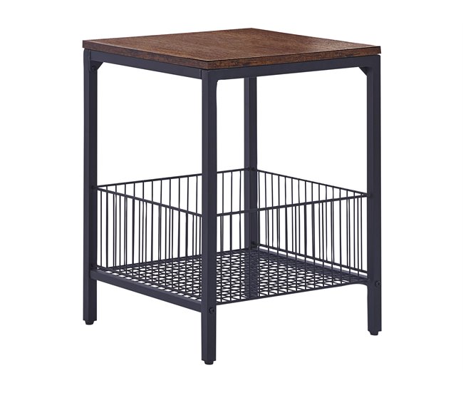 Beliani Mesa de apoio KENNER 40x40 Castanho