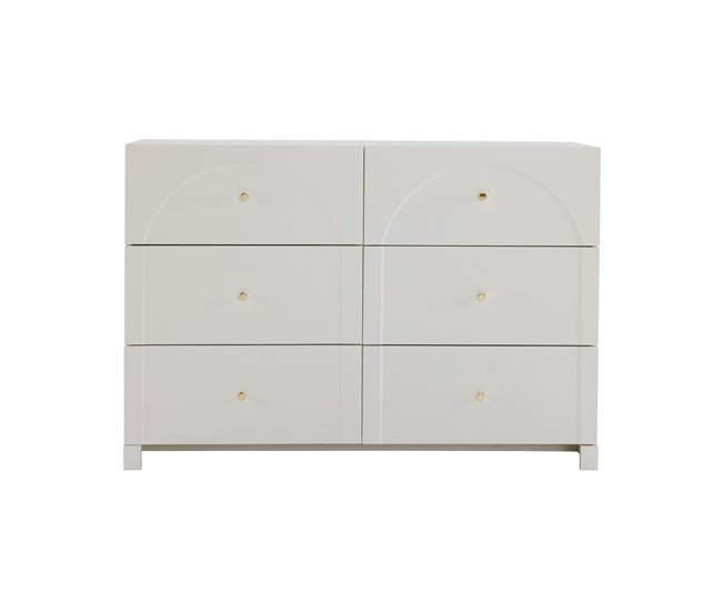 Aparador com 6 gavetas Branco