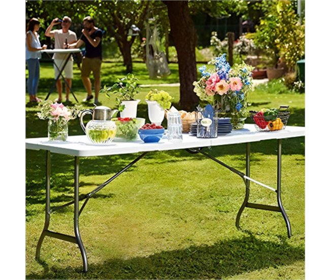 Mesas dobráveis ​​retangulares MegaPack 10 Catering 7house Branco