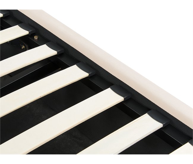 Beliani Cama com armazenamento Veludo ANET 98x218 Azul Claro