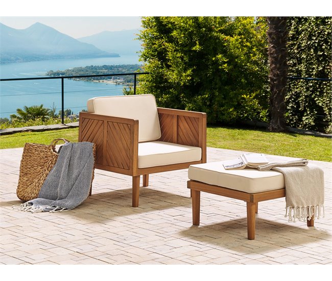 Beliani Repousa-pés BARATTI Creme