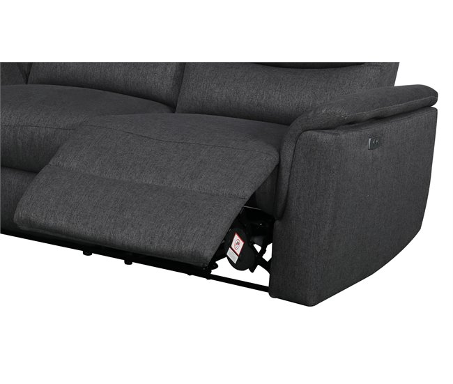 Chaise loungue relax elétrico FAMILY Antracite