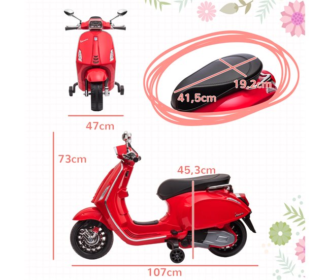 Moto para Crianças PP, Metal AIYAPLAY Vermelho