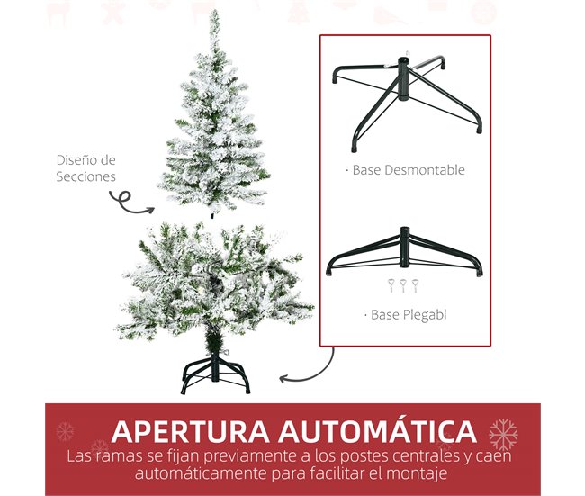 Árvore de Natal Artificial PVC e Aço HOMCOM, casa - natal GR1531651