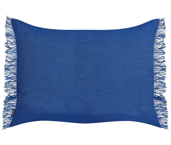 Beliani Almofada decorativa MABA Azul Marino