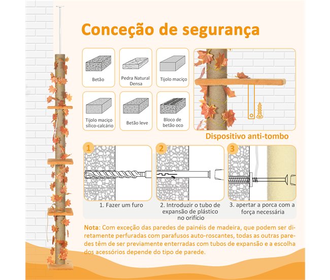 Árvore para Gatos Aglomerado de madeira Laranja