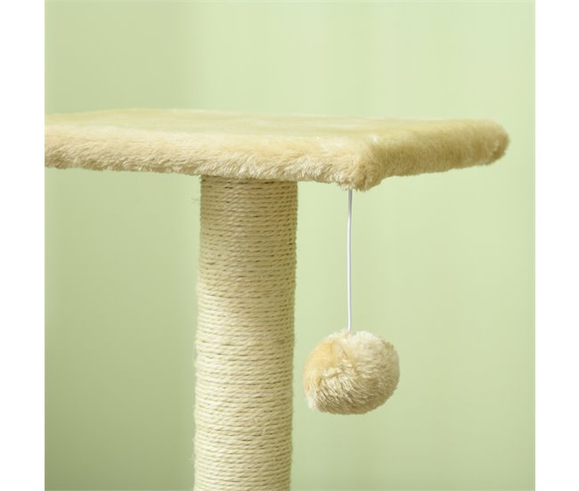 Arranhador para Gatos Aglomerado, Sisal e Poliéster PawHut Cru
