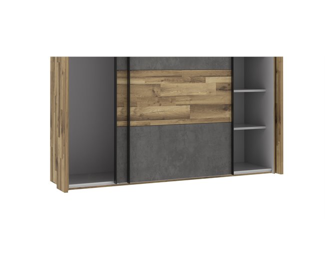 Roupeiro RICCIANO portas deslizantes 230x215cm carvalho Carvalho