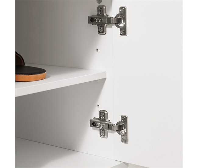 Banco para sapatos com 2 portas FSR117-W SoBuy Branco