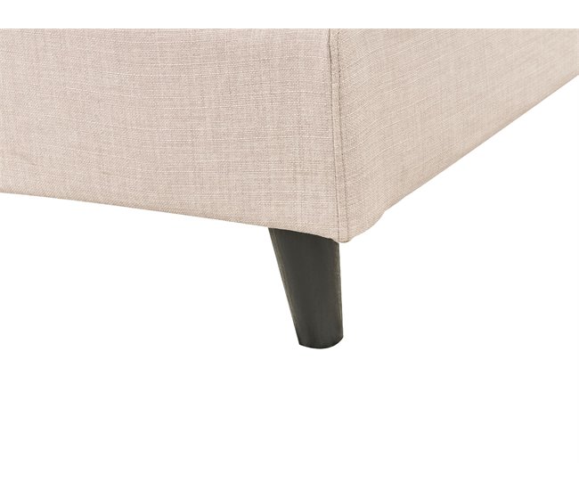 Beliani Cama com estrado Poliéster FITOU 150x214 Areia