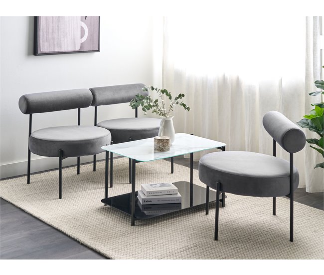 Beliani Poltrona ALPHA Cinza