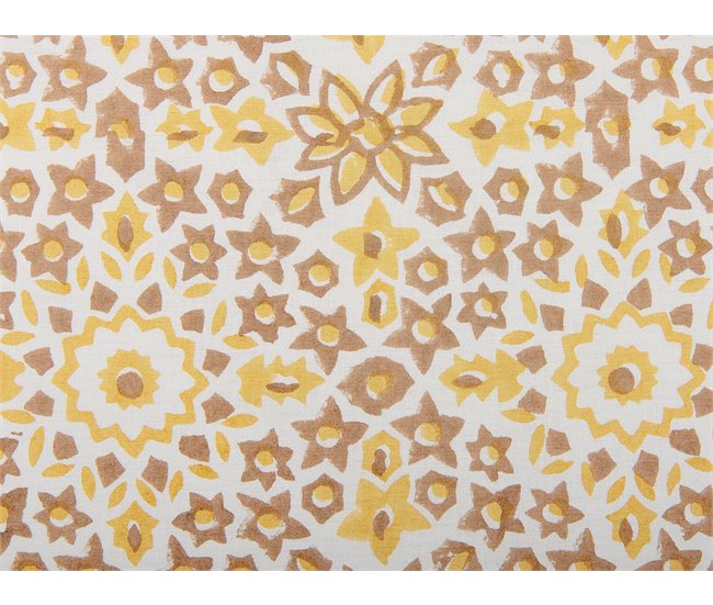 Beliani Almofada decorativa LYCROIS Branco/ Bege