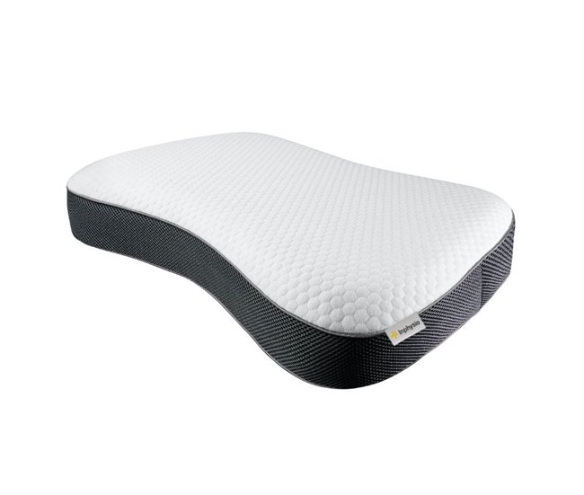 Almofada Ergonômica Antiácaros Relax Branco/ Preto