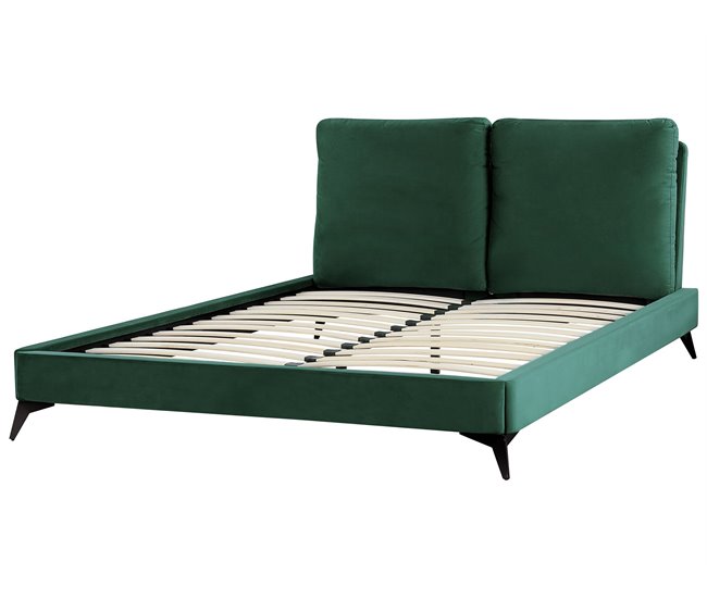 Beliani Cama Veludo MELLE 176x228 Verde