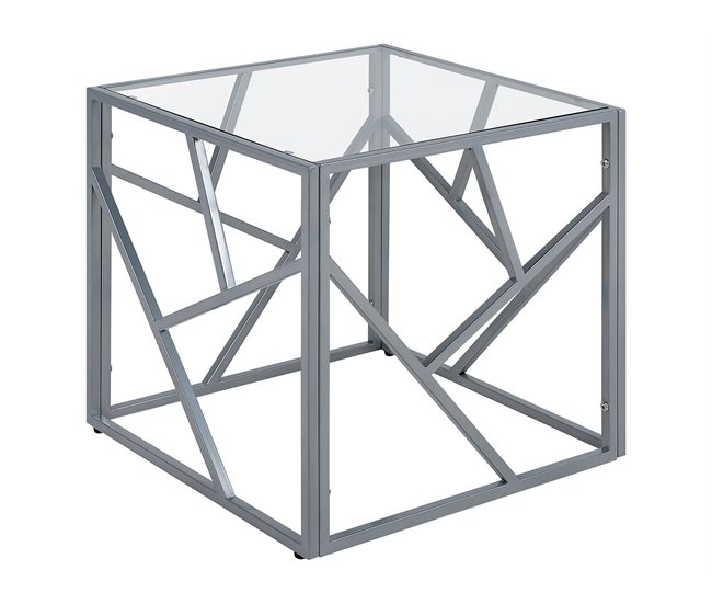 Beliani Mesa auxiliar ORLAND 50x50 Cinza