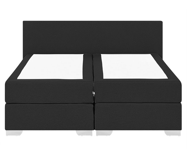 Beliani Cama continental Poliéster PRESIDENT 170x210 Preto