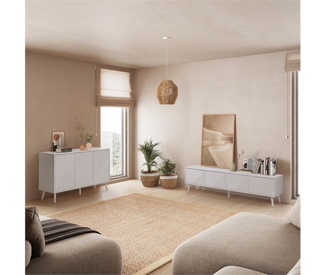 Aparador Telmo 3 gavetas 120 Branco