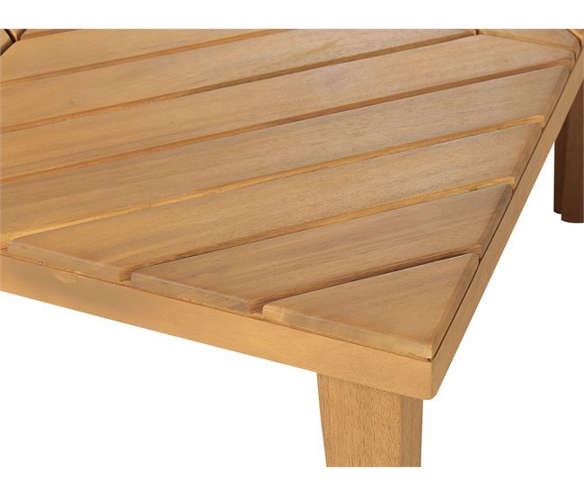 Beliani Conjunto lounge Madeira de acácia BARATTI Creme