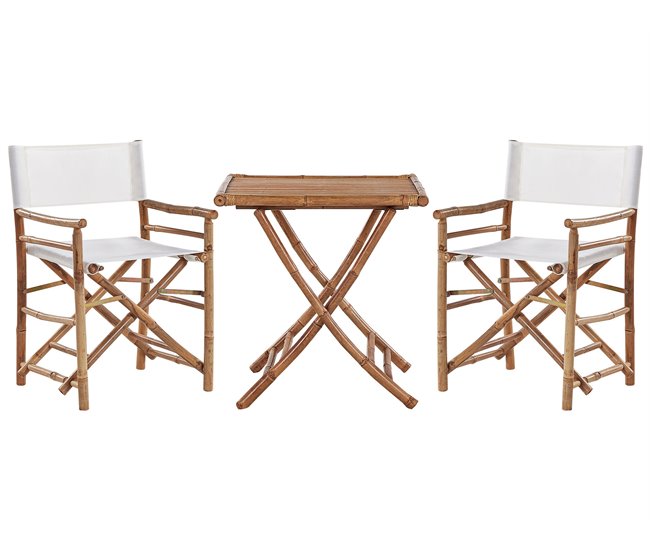 Beliani Conjunto de balcón MOLISE Branco/ Bege