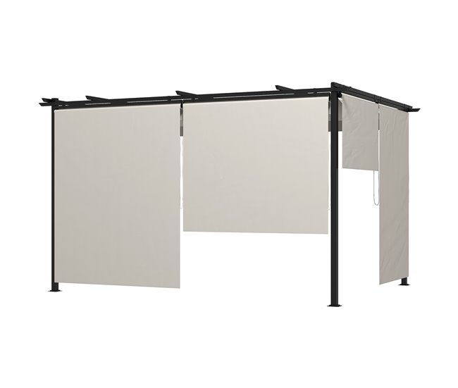 Pérgola de Exterior Poliéster e Metal Outsunny Cru