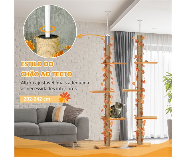 Árvore para Gatos Aglomerado de madeira Laranja