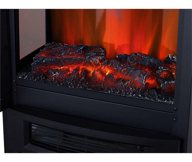 Fogão elétrico de chão de grandes dimensões com controlo WiFi App Preto