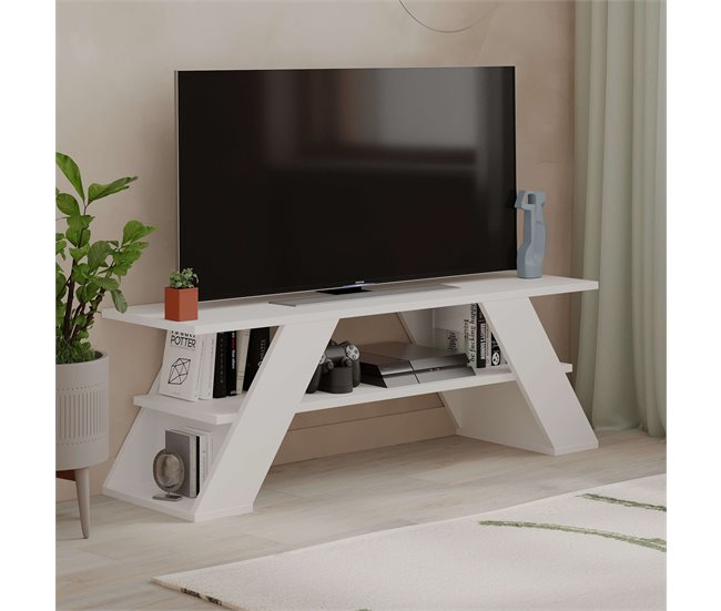 Balanço TV Mesa Sala de Estar Sala de Jantar 120 Branco