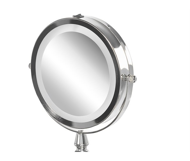 Beliani Espelho de maquilhagem MAURY 18x12 Cinza