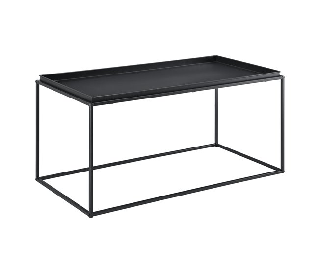 Mesa de centro de metal Nyker Preto