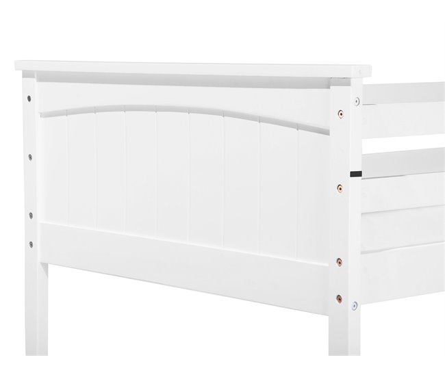 Beliani Beliche Pinho ALBON 104x206 Branco