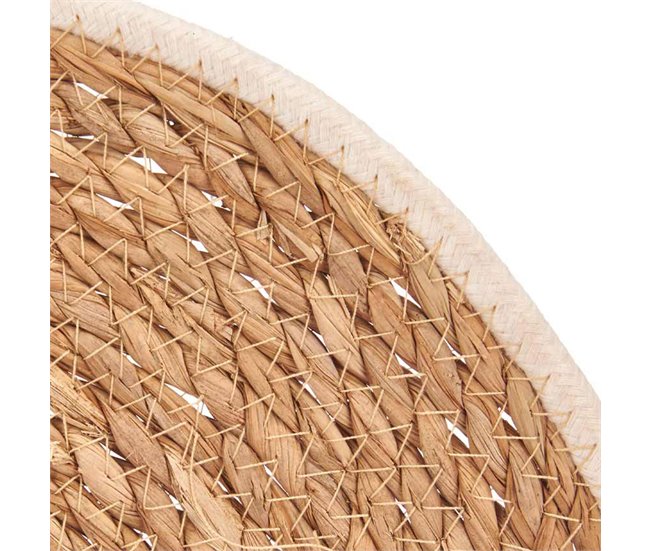 Borda em tecido esparto coleção KINVARA Castanho