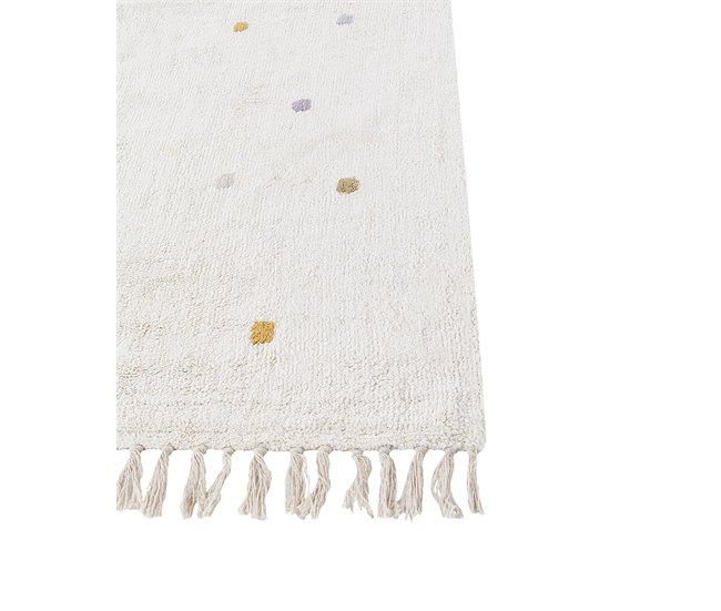 Beliani Pelos curtos ASTAF 140x200 Branco/ Bege