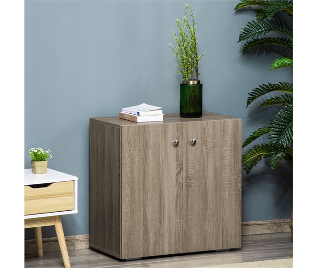 Aparador de Sala de Estar Melamina de Madeira HOMCOM 70 Branco