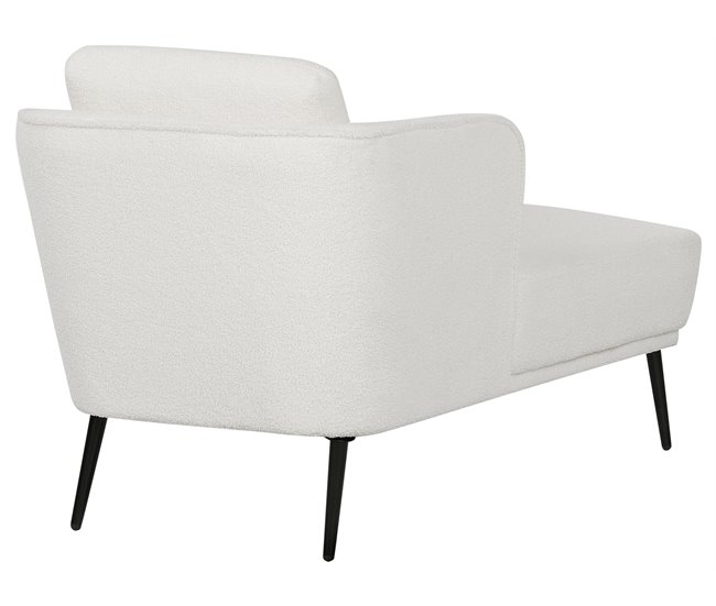 Beliani Chaise longue Bouclé ARTHEZE Castanho Claro