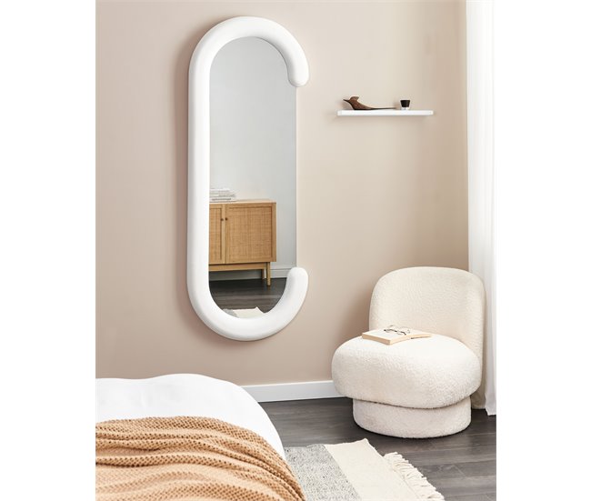 Beliani Espelho LOCHES 54x7 Branco