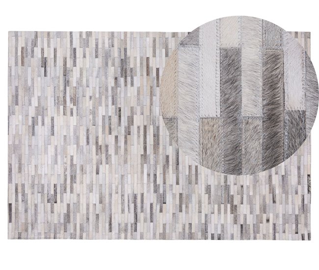 Beliani Pelos curtos AHILLI 140x200 Cinza