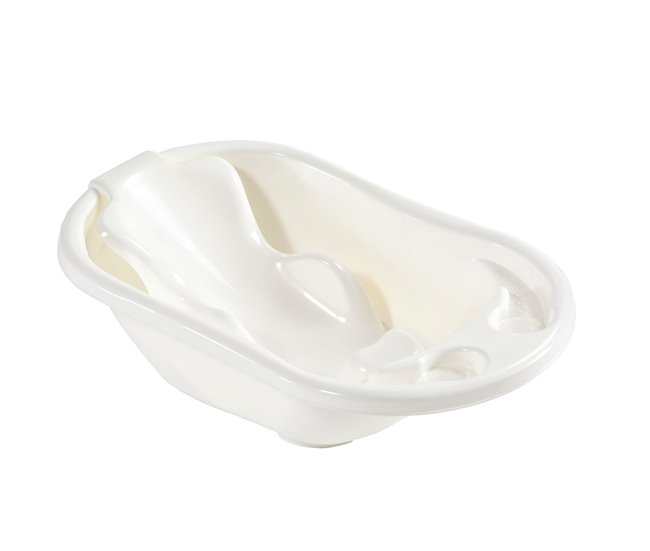 Banheira XL para recém-nascidos + espreguiçadeira ergonómica e antiderrapante Branco