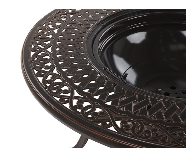 Beliani Mesa de jardim MANFRIA Castanho