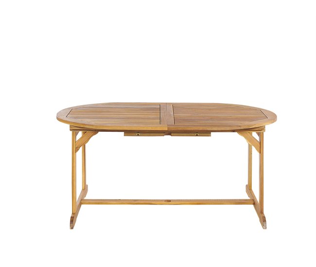 Beliani Mesa extensível MAUI Castanho