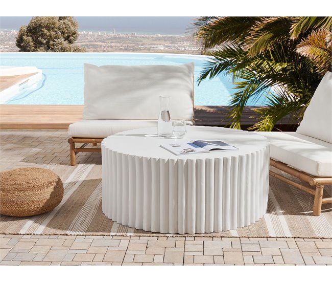 Beliani Mesa de centro POZZA Branco