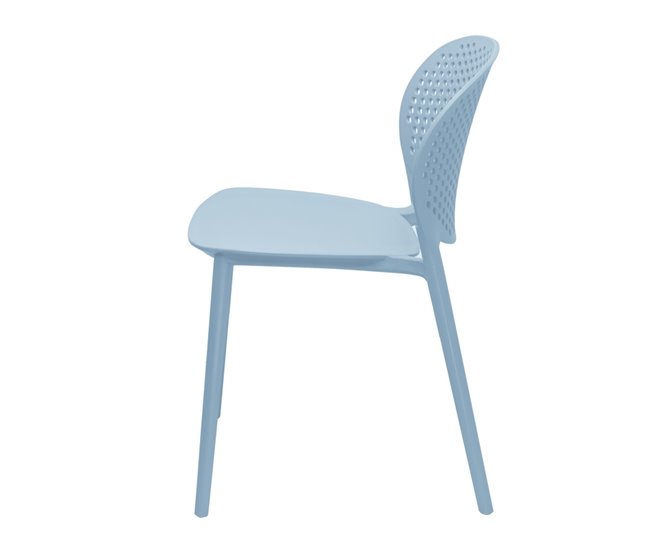 4 cadeiras de jardim de design Lolly Azul