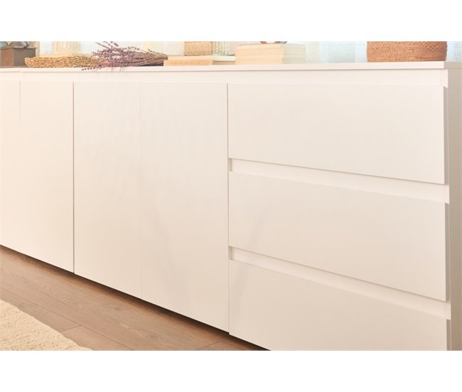 Aparador SKIPPER 3 portas 3 gavetas 178,5cm Branco