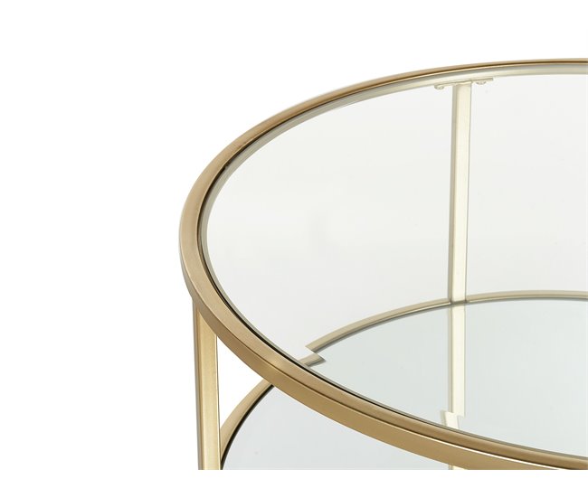 Beliani Mesa de centro BIRNEY 70x70 Dourado