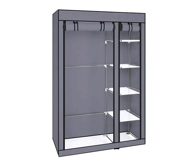 Armário Penteadeira Tecido Com Portas Zip Nyana Home 110 Cinza