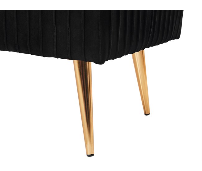 Beliani Banco de cama Terciopelo PATERSON 118x40 Cinza Claro