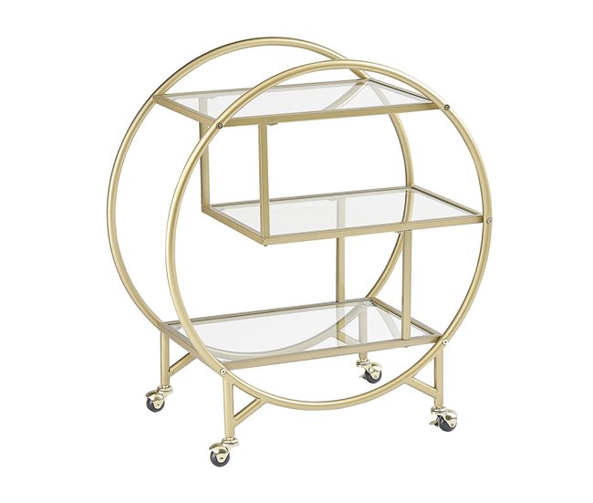 Beliani Carrito de cocina COLTON Dourado