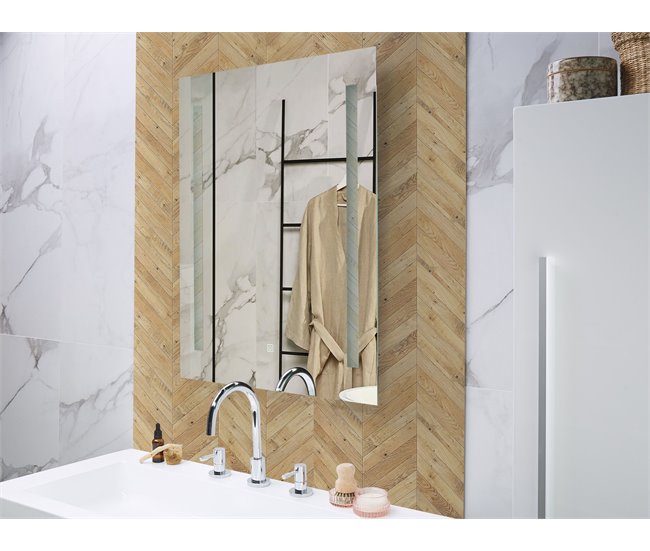 Beliani Espejo de baño MARTINET 60x4 Cinza